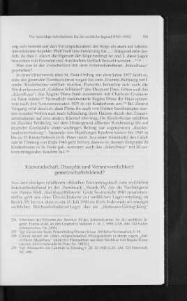 Kameradschaft, Disziplin und Verantwortlichkeit: gemeinschaftsbildend?