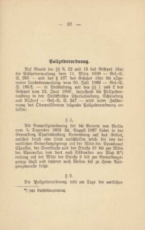 Polizeiverordnung vom 17. Oktober 1906