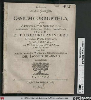 Dissertatio Medico-Chirurgica, De Ossium Corruptela