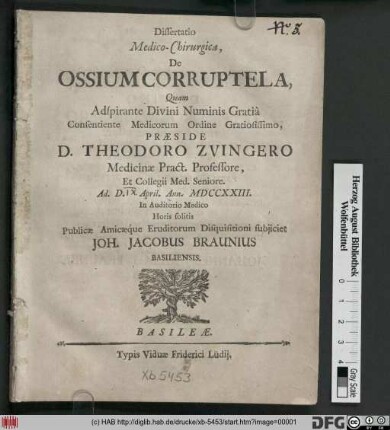 Dissertatio Medico-Chirurgica, De Ossium Corruptela