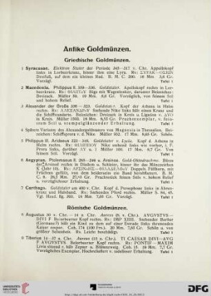 Antike Goldmünzen (Nr. 1-82)