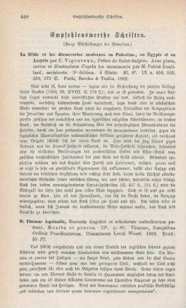 448-455 Empfehlenswerthe Schriften