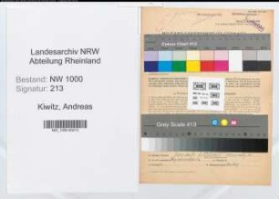 Entnazifizierung Andreas Kiwitz, geb. 06.05.1900 (Schaffner)
