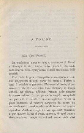 A Torino.