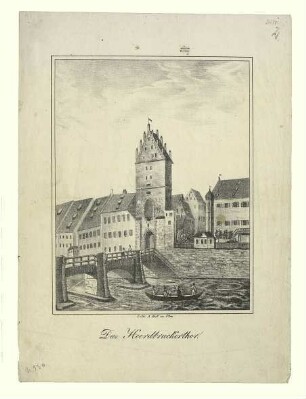Herdbruckertor von außen. Um 1829