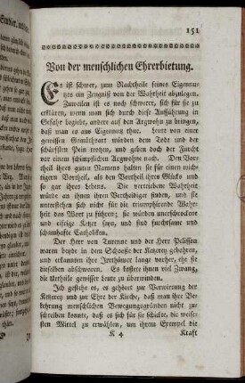 Von der menschlichen Ehrerbietung.