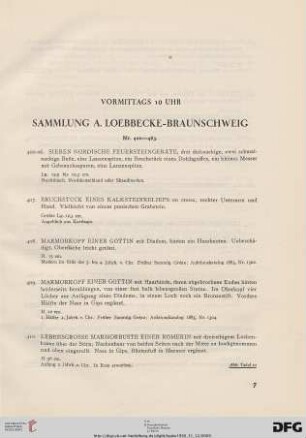 Sammlung A. Loebbecke-Braunschweig (Nr. 400-483)