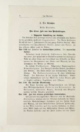 Erste Periode. Die ältere Zeit vor den Perserkriegen