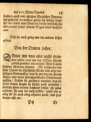 Von der Dritten Lehre.