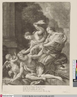 [Saturn, von seinen Gegnern bedrängt]