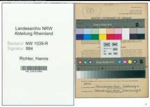 Entnazifizierung Hanna Richter , geb. 14.04.1907 (Technikassistentin)