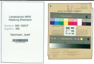 Entnazifizierung Josef Gehrmann , geb. 13.03.1906 (Geschaeftsfuehrer)