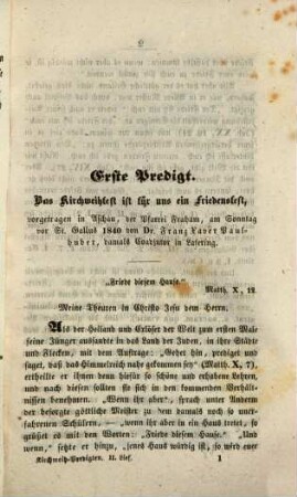 Zwölf Kirchweih-Predigten, 2