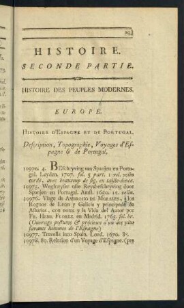 Histoire D´Espagne et de Portugal.