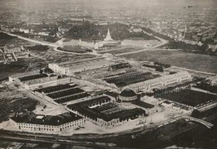 Leipzig, Messeglände, Luftbild : Leipzig. Messsegelände. Luftbild