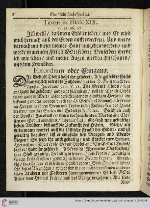 Textus ex Hiob. XIX.