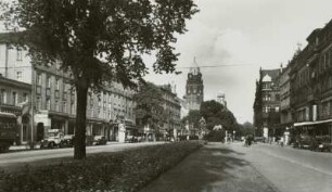 Dresden. Johannesring (Dr.-Külz-Ring). Blick zum Neuen Rathaus