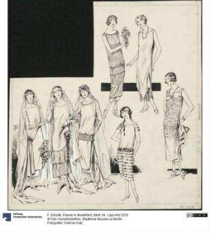 Frauen in Brautkleid