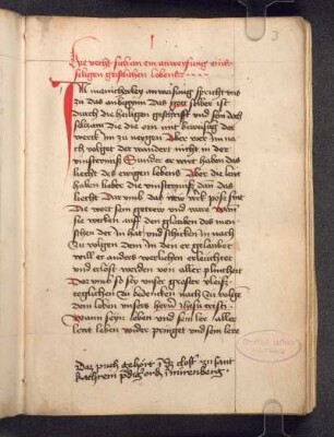Kloster St. Katharina Nürnberg: Daz puch gehoͤrt in daz closter zu sant kathrein prediger orden in Nuͤrenberg.