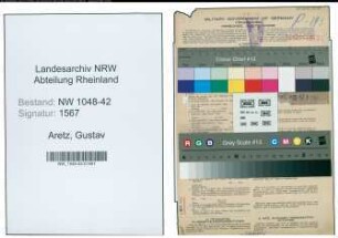 Entnazifizierung Gustav Aretz , geb. 20.05.1888 (Kaufmann)