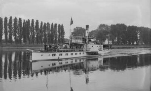 Personen-Seitenraddampfer "Loschwitz" (1899, Werft Laubegast) bei Leitmeritz (Litoměřice)