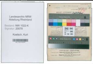 Entnazifizierung Kurt Koelsch , geb. 13.03.1906 (Bauingenieur)