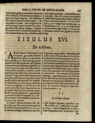 Titulus XVI. De Abbate