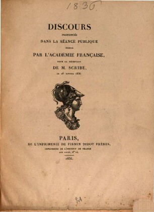 Éloge d'Arnaut : les moeurs et la chanson en France ; Discours prononcé dans la séance publique tenue par l'Académie française