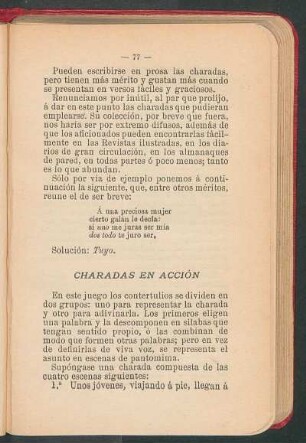 Charadas en acción