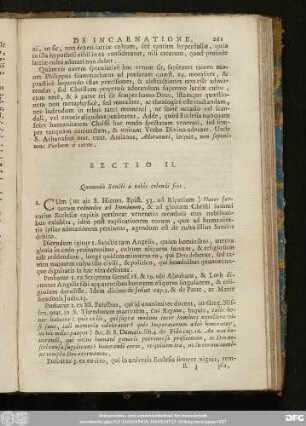 Sectio II. Quomodò Sancti à nobis colendi sint.