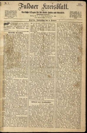 Ausgabe vom Donnerstag, den 04. Januar 1883.