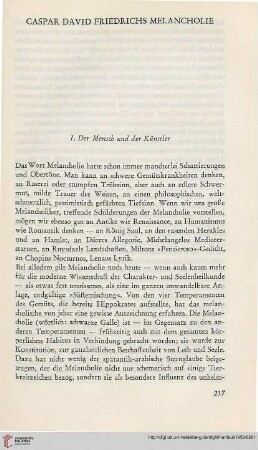 Caspar David Friedrichs Melancholie