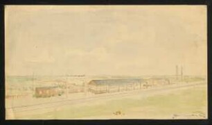 Bahnhof, Kuhschnappel: Perspektivische Ansicht