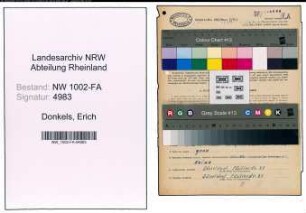 Entnazifizierung Erich Donkels, geb. 18.04.1902 (Maschinenmeister)