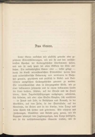 Das Genre.