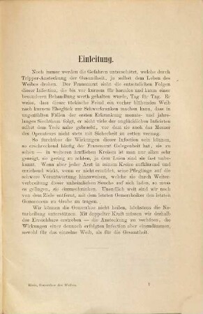 Die Gonorrhoe des Weibes : Für die Praxis dargestellt von Gustav Klein