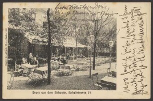 Ansichtskarte Restaurant "Zum Askanier", Außenbereich, Anhaltstraße