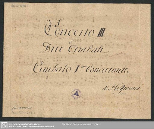 Cembalo I. Concertante.