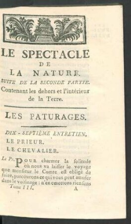Dix-septième entretien.