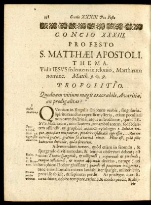Concio XXXIII. Pro Festo S. Matthaei Apostoli.
