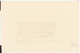 Stadttheater, Bremerhaven: Zuschauerraum: Längsschnitt Innenwandgestaltung 1:50