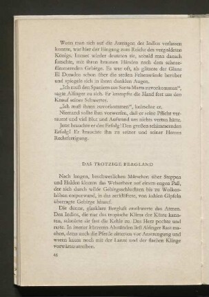 Das trotzige Bergland