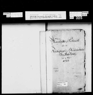 Mannschaftsprotokoll über die Bergamtsreviere Oberwiesenthal und Scheibenberg auf das Jahr 1823