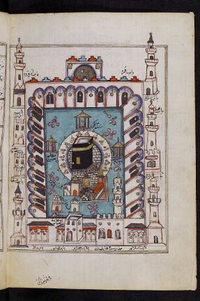 Illustration: Die Kaʽba in Mekka aus der Vogelperspektive