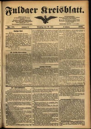 Ausgabe vom Dienstag, den 28. Juli 1908.