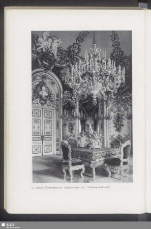62. Schloß Herrenchiemsee. Speisezimmer mit "Tischlein-deck-dich"