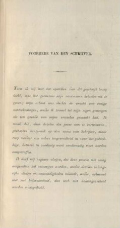 Voorrede van den schrijver