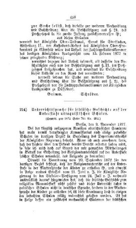 Unterrichtssprache für biblische Geschichte auf der Unterstufe utraquistischer Schulen : [V. Volksschulwesen]