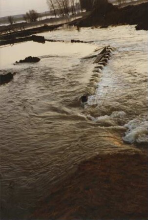 Hochwasser beim Bau des Fuhse-Dükers/Mittellandkanal