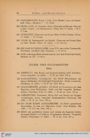 Silber (Nr. 285 - 337)